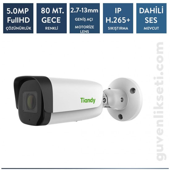 Tiandy TC-C35US-2 5 MP SESLİ Starlight Motorize IP Bullet Kamera